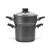 Mini Cuscuzeira Antiaderente De Alumínio Com Alças Multiflon