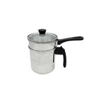 Mini Cuscuzeira Caneco Aluminio e Tampa de Vidro N12 Polida