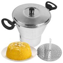 Mini cuscuzeiro porção individual alumínio cozimento vapor