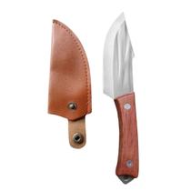 Mini Cutelo Forjado Artesanal Rustico Com Bainha