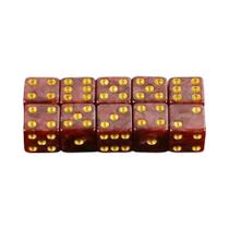 Mini Dados Com Efeito Mármore Dourado 10pcs D6 Padrão Plástico 12mm Brinquedo Para Jogos De