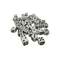 Mini Dados Euclides Jordao Tabuleiro 10mm Branco 50 Peças Plástico