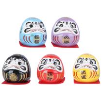Mini Daruma Fortune Dolls Amosfun Porcelain Ceramic (5 unidades) Mini Daruma Fortune Dolls Amosfun Porcelain Ceramic (5 unidades)