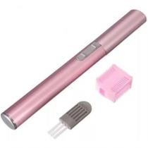 Mini Depilador Elétrico Aparador De Buço Sobrancelha Barba Caneta Rosa Ou Preta