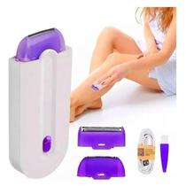 Mini Depilador Elétrico Aparador Pelos Corporal Feminino Branco Bivolt