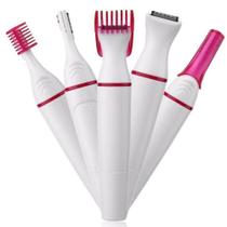 Mini Depilador Elétrico Portátil 4 em 1 Depilação Feminina Rosa GXM a Pilha Mini Depilador Elétrico Portátil 4 em 1 Depilação Feminina Rosa GXM a Pilha