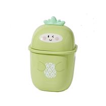 Mini Desktop Bin Lixeira de abacaxi com tampa verde 178g Mini Desktop Bin Lixeira de abacaxi com tampa verde 178g