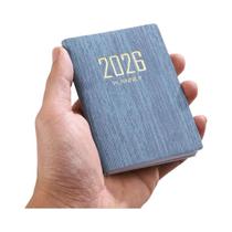 Mini Diário Calendário Semanal A7 Portátil 60 Folhas 2026 Planner Em Inglês Agenda Diária