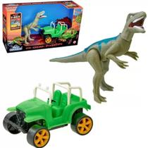 Mini Dinossauro T-Rex Safari De Brinquedo Com Carrinho