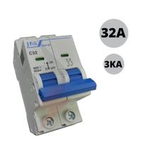 Mini Disjuntor 32a Bipolar 2 Polos Modelo Com Curva C