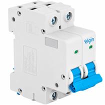 Mini Disjuntor 6KA MCB Bipolar 2 Polos 25A Bivolt Elgin