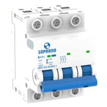 Mini Disjuntor 6kA Tripolar Padrão Copel 50A 05121.4050.31 Soprano Mini Disjuntor 6kA Tripolar Padrão Copel 50A 05121.4050.31 Soprano