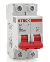 Mini Disjuntor Bipolar 16 Amperes Curva C 6kA Steck Mini Disjuntor Bipolar 16 Amperes Curva C 6kA Steck