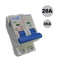Mini Disjuntor Bipolar Curva C20a Desligamento Automatico