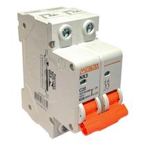 Mini Disjuntor Curva C 2 Polos 20A 3KA Metaltex Metaltex