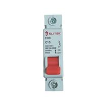 Mini Disjuntor Elitek Monofásico Unipolar 10A Curva C 6ka