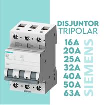 Mini Disjuntor siemens tripolar 16a Até 50a Curva C