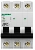 Mini Disjuntor Tripolar 40A Curva C 3KA - Alumbra