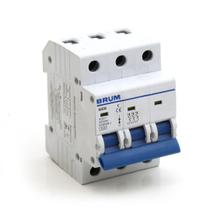 Mini Disjuntor Tripolar Padrão Din 10A 4kA Curva C - Brum