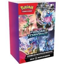 Mini display pokémon tcg escarlate e violeta 5 forças temporais - 108 cartas copag