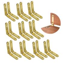 Mini dobradiças TamBee 30x30mm, latão, 90 graus, 20 unidades