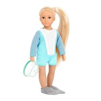 Mini Doll Lori Coralie Scuba Diver de 6 polegadas com roupa de mergulho, máscara e barbatanas