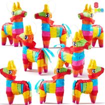 Mini Donkey Pinatas JOYIN Cinco De Mayo, 8 peças, cor arco-íris