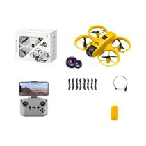 Mini Drone 4K HD V66 Com Luzes LED, Câmera Ajustável, Obstáculos E Controle Remoto Para Adultos E