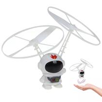 Mini Drone Astronauta Boomerang Voador Bateria Recarregavel USB LED Sensor Movimento Helice Criança Diversao Luz Iluminaçao Resistente