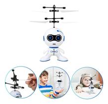 Mini Drone Brinquedo Robô Voador Infravermelho com Sensor de Mão USB