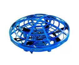 Mini Drone Disco Voador Ufo Infantil Colorido Bateria - Azul - Dcxam