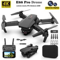 Mini Drone Dobrável com 2 Câmeras e 3 Baterias - Preto