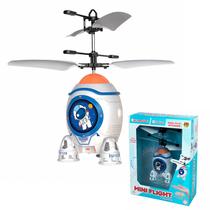 Mini Drone Foguete Infantil Com Controle Por Sensor De Aproximação E Luz De Voo