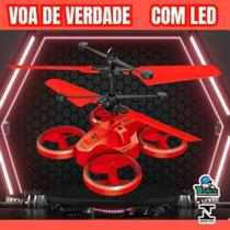Mini Drone Inteligente com Sensor de Indução, Luz LED e Recarregável - Diversão Interativa!