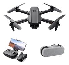Mini drone Lansenxi LSXT6 Single camera com câmera 4K preto 2.4GHz 2 baterias