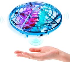 Mini Drone operado à mão para crianças Brinquedos voadores com luzes LED Aeronave livre de mão com brinquedos UFO recarregáveis USB para meninos e meninas