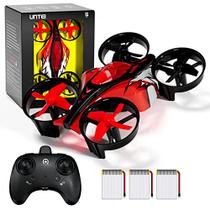 Mini drone para crianças: modo terra/voo, luzes LED - vermelhas - UNTEI