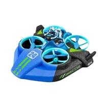 Mini Drone RC Infantil 3 Em 1 Voo Mar, Terra E Ar 24G Quadricóptero 6 Eixos Barco Helicóptero Com