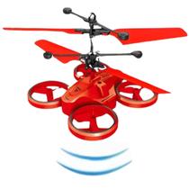 Mini Drone Voador Vermelho Recarregável C/ Sensor de Movimento - Castela