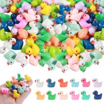 Mini Ducks Eurnhrn Cute Cartoon DIY Resina 130 unidades para decoração