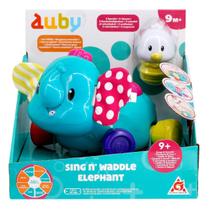 Mini elefante azul carrinho de bebe infantil brinquedo para engatinhar Ativa movimento com palmas