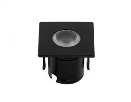 Mini Embutido quadrado para Móvel Preto 2W 3.000K Bivolt - Romalux Mini Embutido quadrado para Móvel Preto 2W 3.000K Bivolt - Romalux