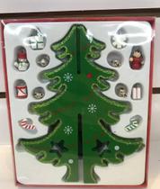 Mini Enfeite Árvore De Natal Com Enfeites Desmontável 18cm