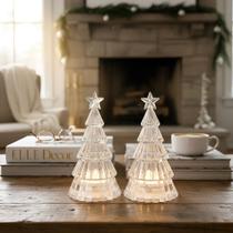 Mini Enfeite Árvore Led De Natal Decoração De Mesa Acrílico Mini Enfeite Árvore Led De Natal Decoração De Mesa Acrílico