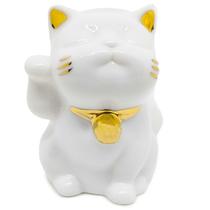 Mini Enfeite Gato Da Sorte Maneki Neko Japonês Amuleto Sorte Fortuna Riqueza Atrai Dinheiro Prosperidade