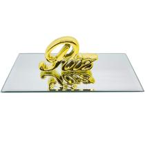 Mini Enfeite Mesa Jantar Cabeceira Palavra Paz Decorativo Para Sala Rack Estante Cozinha Quarto Banheiro Bandeja