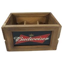 Mini Engradado Decorativo Madeira Budweiser Vintage Concept