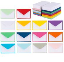 Mini envelopes roxos Q Crafts 140 com cartões de notas brancos 4x2,7