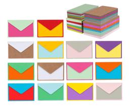 Mini envelopes roxos Q Crafts 140 com cartões de notas em branco