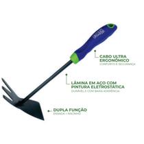 Mini enxada combinada 2 em 1 (sacho) para jardim